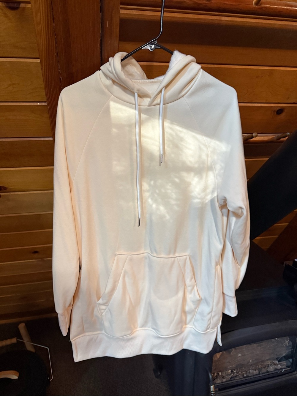 Warm Cream Pullover Hoodie Sweatshirt